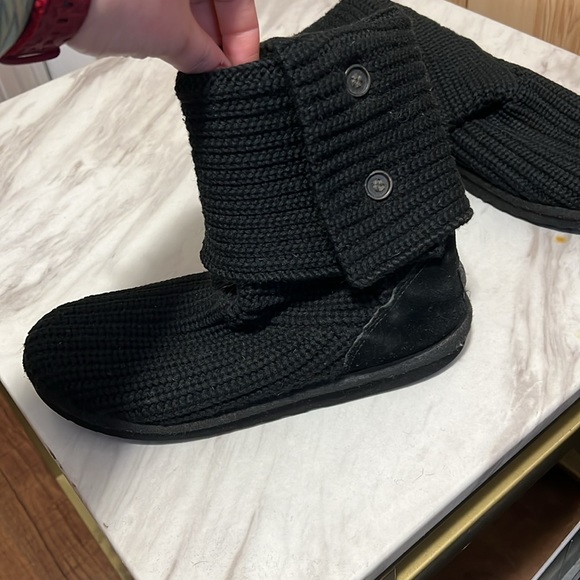 Ugg black tall Bailey button sweater boots - Picture 8 of 11